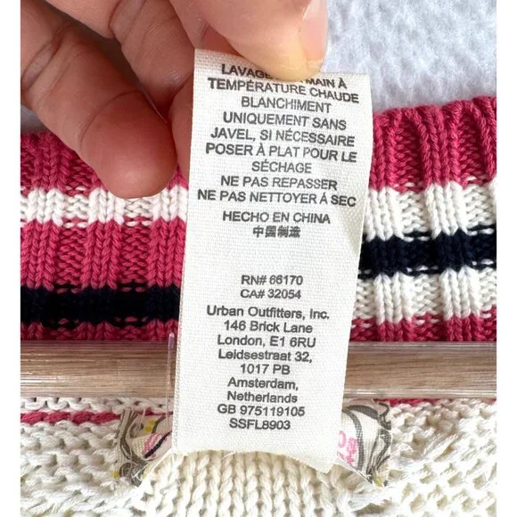 Free People Coastal prep Poncho oversized vest preppy sz‎ OS - Picture 7 of 7